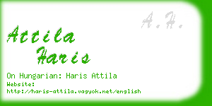 attila haris business card